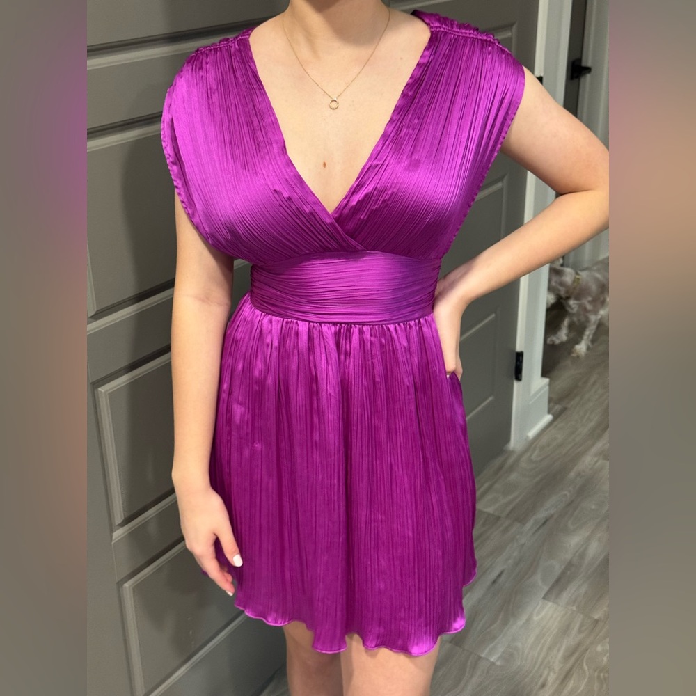 Steve Madden Pink and Purple Pleated Sundress